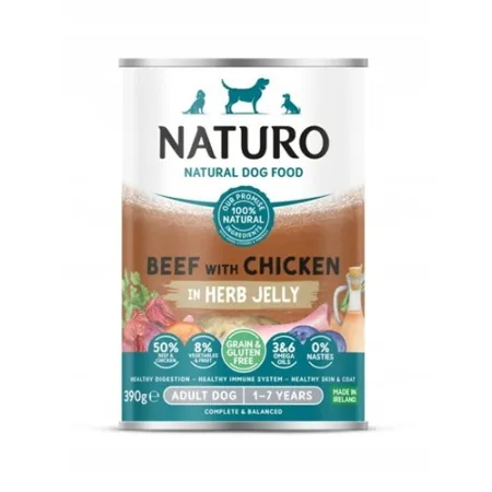 Naturo Grain Free Adult Wołowina z Kurczakiem w galarecie 390g